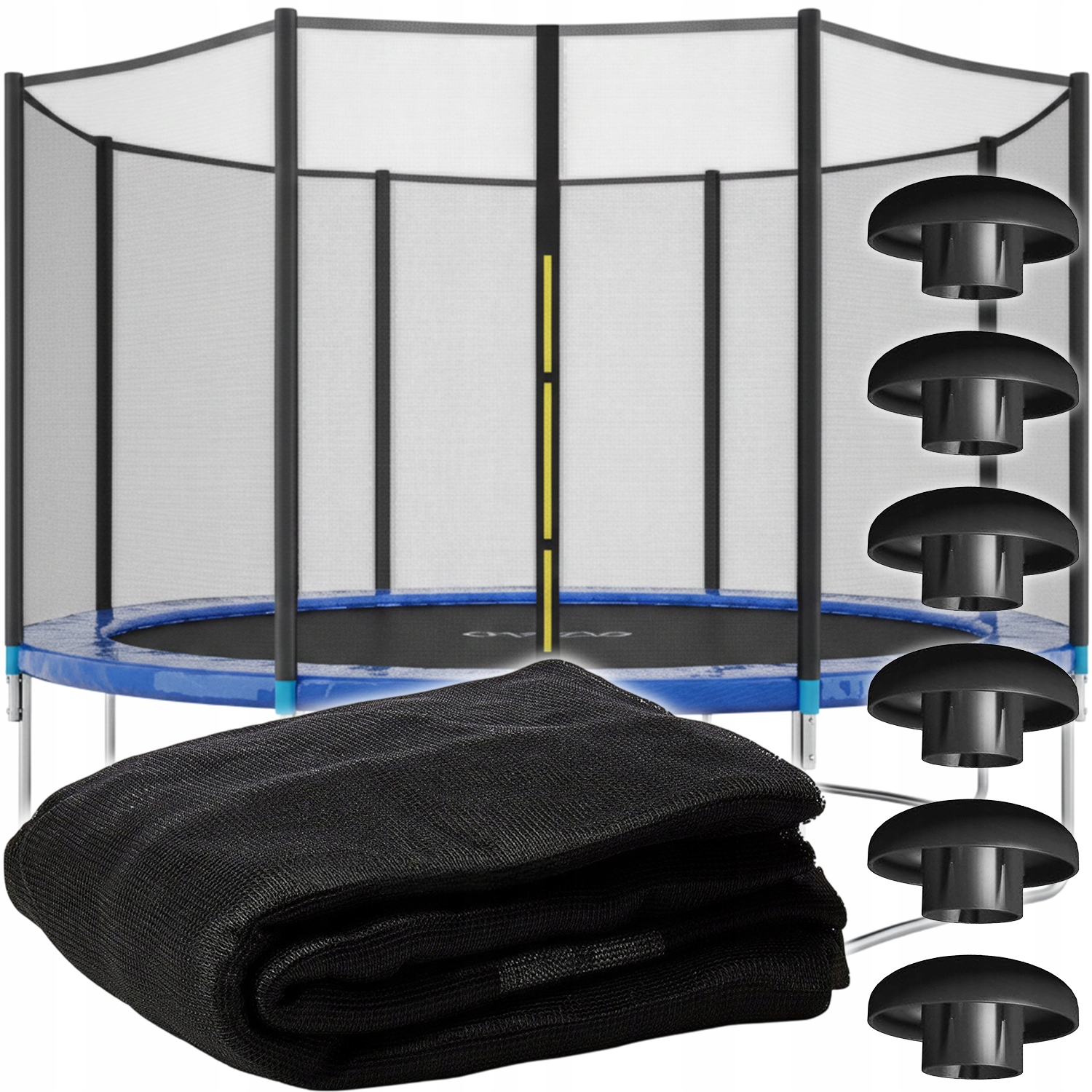 SILNÁ VONKAJŠIA SIEŤ 3,6 m PRE 8-STĹPOVÉ UV TRAMPOLÍNY 366 – 374 CM